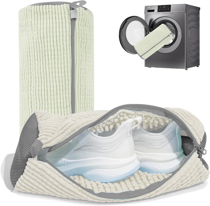NMQHPA Shoe Washing Machine Bag: Laundry Shoe Bag for Washer and Dryer - 2pc Reusable Shoe Cleaning Bag for Sneaker Tennis Shoes Unstain Cleaner Kit(2 Pcs) - Image 1